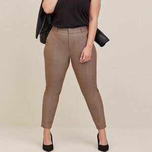 Torrid - Comfort Flex Waistband Slim Taper Woven High-Rise Pant in Tan Beige‌‌‌